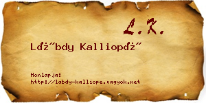 Lábdy Kalliopé névjegykártya